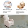 [Video] Welike 25.6"W Modern Accent High Backrest Living Room Lounge Arm Rocking Chair; Two Side Pocket