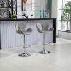 COOLMORE Swivel Bar Stools Set of 2 Adjustable Counter Height Chairs with Footrest for Kitchen, Dining Room