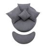 Orisfur. 360&deg; Swivel Accent Barrel Chair with Storage Ottoman &amp; 4 Pillows; Modern Linen Leisure Chair Round Accent for Living Room