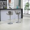 COOLMORE Swivel Bar Stools Set of 2 Adjustable Counter Height Chairs with Footrest for Kitchen, Dining Room