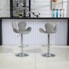 COOLMORE Swivel Bar Stools Set of 2 Adjustable Counter Height Chairs with Footrest for Kitchen, Dining Room