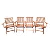 Foldable Patio Dining Set ; 4 Folding Chairs ; Indoor and outdoor universal ; Teak