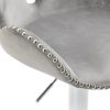 COOLMORE Swivel Bar Stools Set of 2 Adjustable Counter Height Chairs with Footrest for Kitchen, Dining Room