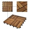 10 pcs Acacia Decking Tiles 11.8"x11.8"