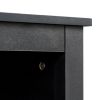TV stand furniture with 6 storage compartments and 1 shelf cabinet; Black