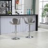 COOLMORE Swivel Bar Stools Set of 2 Adjustable Counter Height Chairs with Footrest for Kitchen, Dining Room