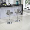 COOLMORE Swivel Bar Stools Set of 2 Adjustable Counter Height Chairs with Footrest for Kitchen, Dining Room