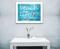 "Beach Life" By Cindy Jacobs; Printed Wall Art; Ready To Hang Framed Poster; White Frame