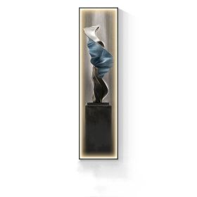 Modern Minimalist Entrance Luminous Mural (Option: 30X120C black-Package4)