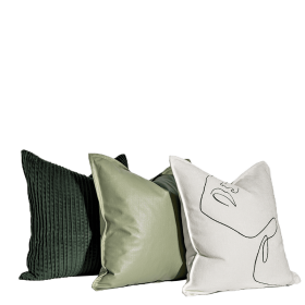 Light Luxury Nordic Style Living Room Green Fresh Series Sofa Pillow (Option: Including pillow core-ABC)