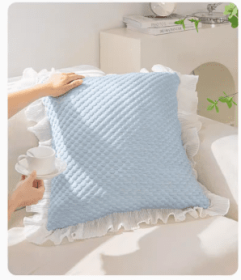 Modern And Minimalist Living Room Sofa Pillow Cover (Option: Blue-Pillow case and pillow corev)