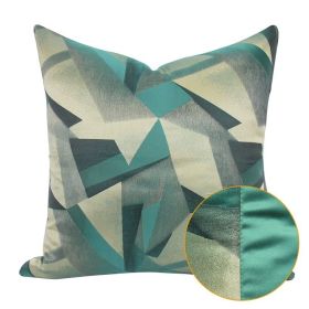 Yellow Geometric Pattern Hotel Homestay Office Pillow Cover (Option: Green AB Non Rolled Style-40x60cm)